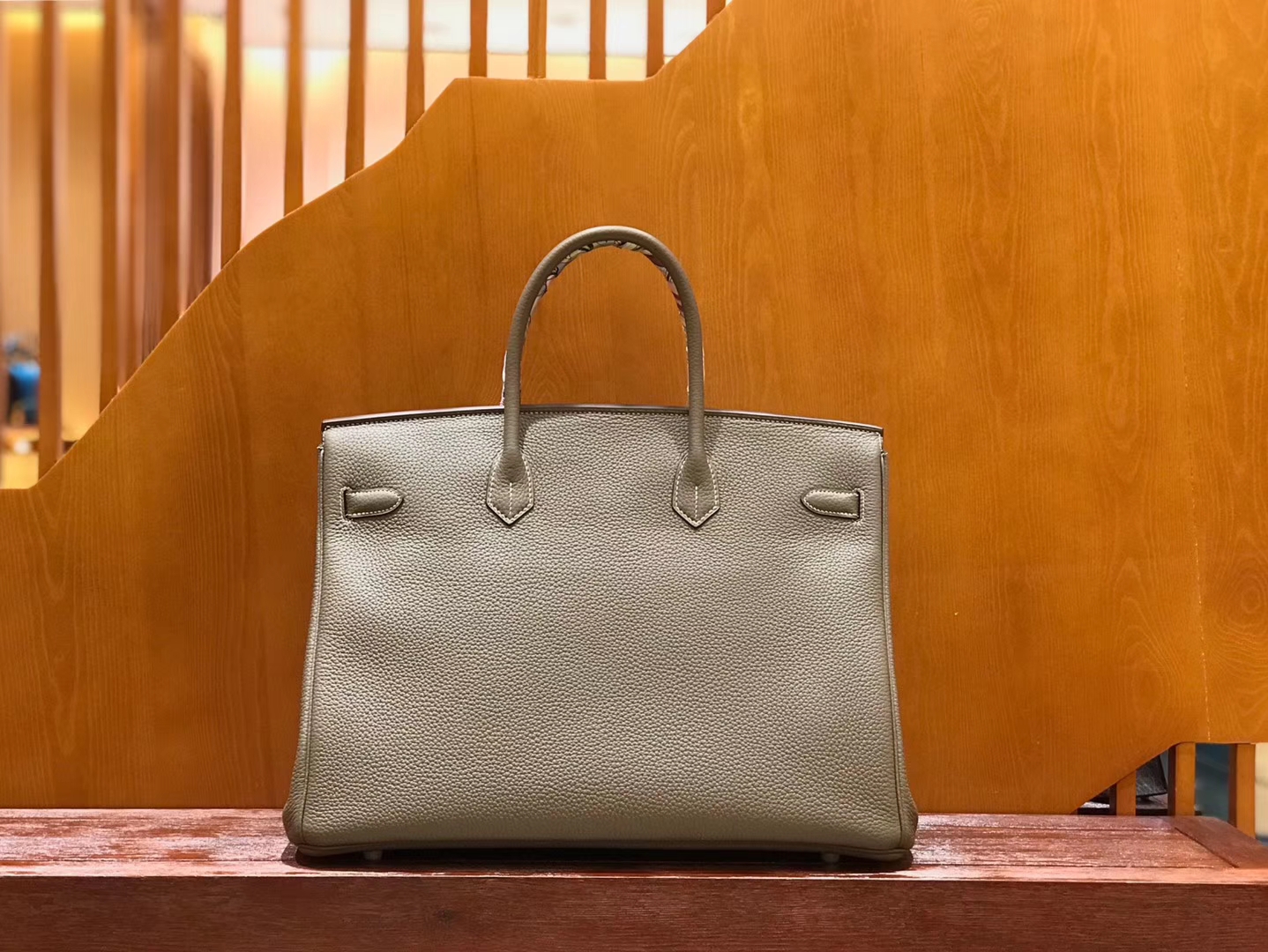 Hermès（爱马仕）Birkin 铂金包 斑鸠灰 小牛皮 银扣 40cm 男士首选