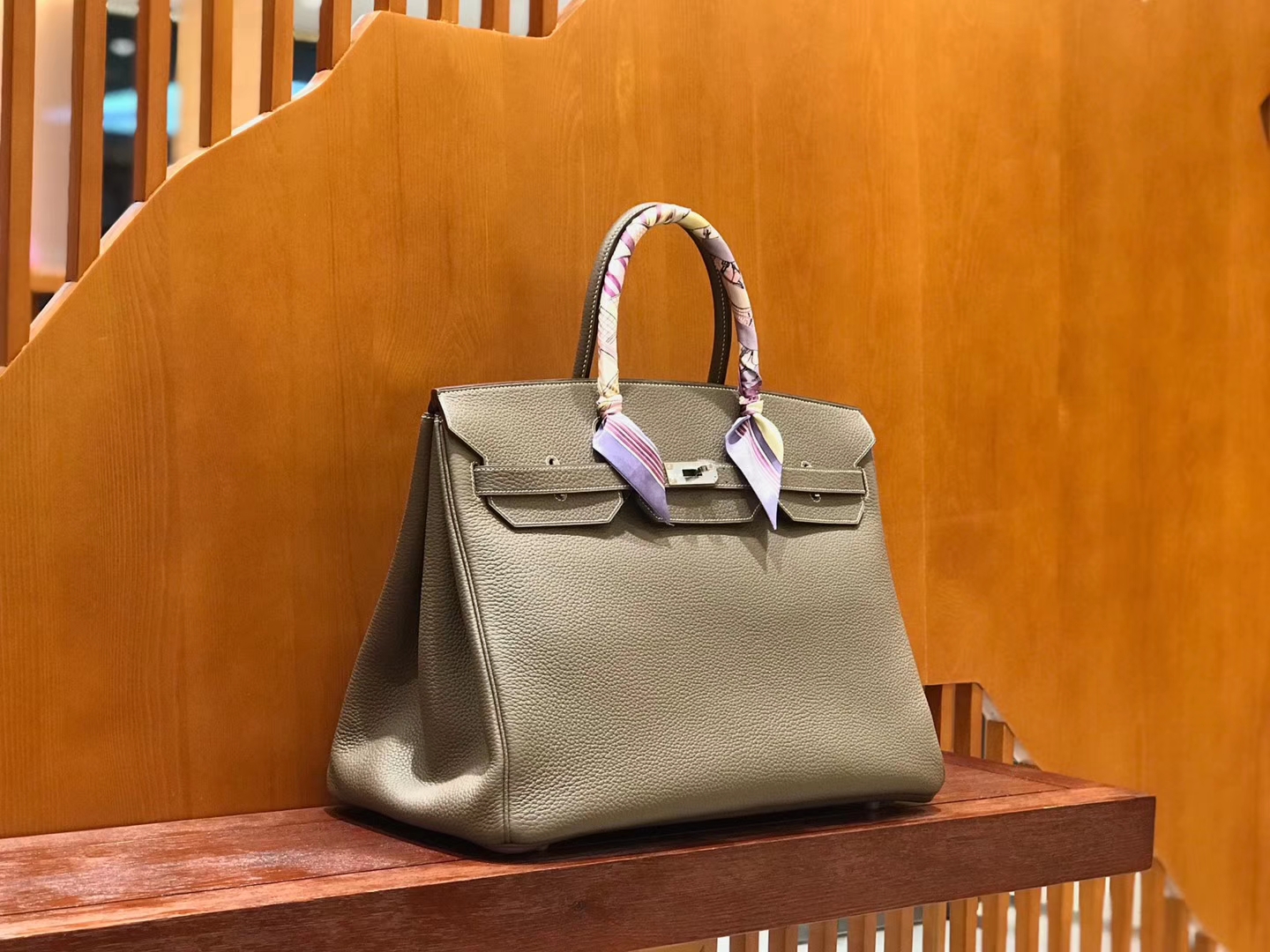 Hermès（爱马仕）Birkin 铂金包 斑鸠灰 小牛皮 银扣 40cm 男士首选
