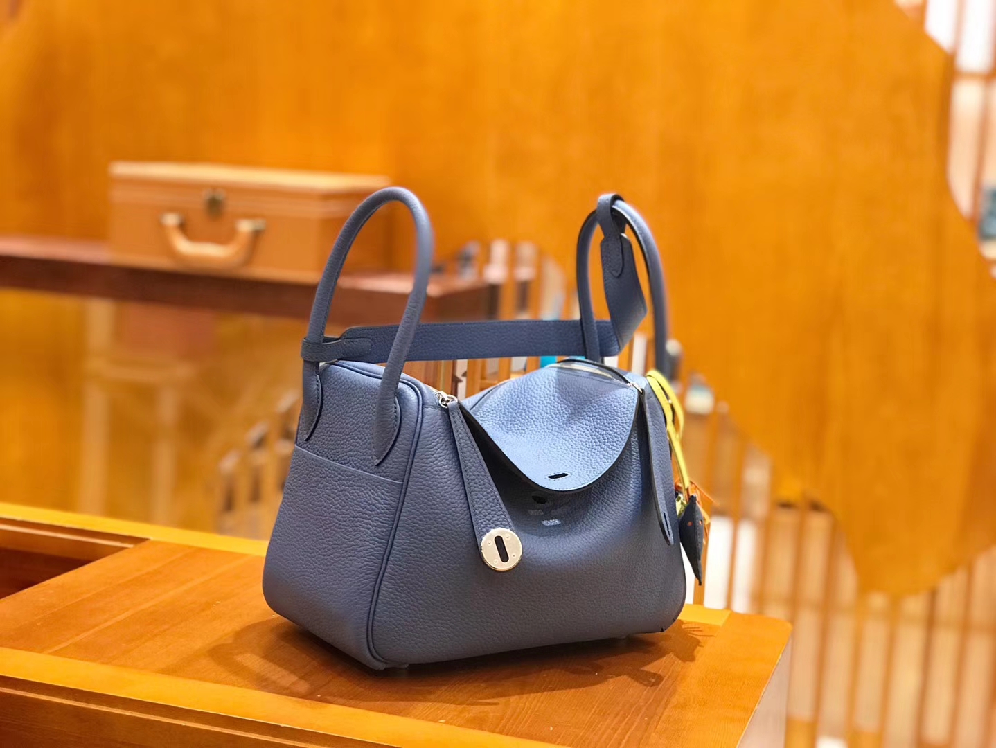 Hermès（爱马仕）Lindy 琳迪包 玛瑙蓝 银扣 26cm