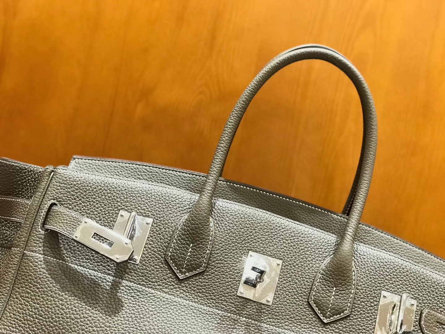 Hermès（爱马仕）Should Birkin 42cm togo 大象灰 银扣 全手工缝制 现货