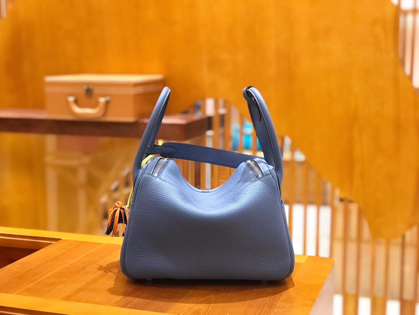 Hermès（爱马仕）Lindy 琳迪包 玛瑙蓝 银扣 26cm