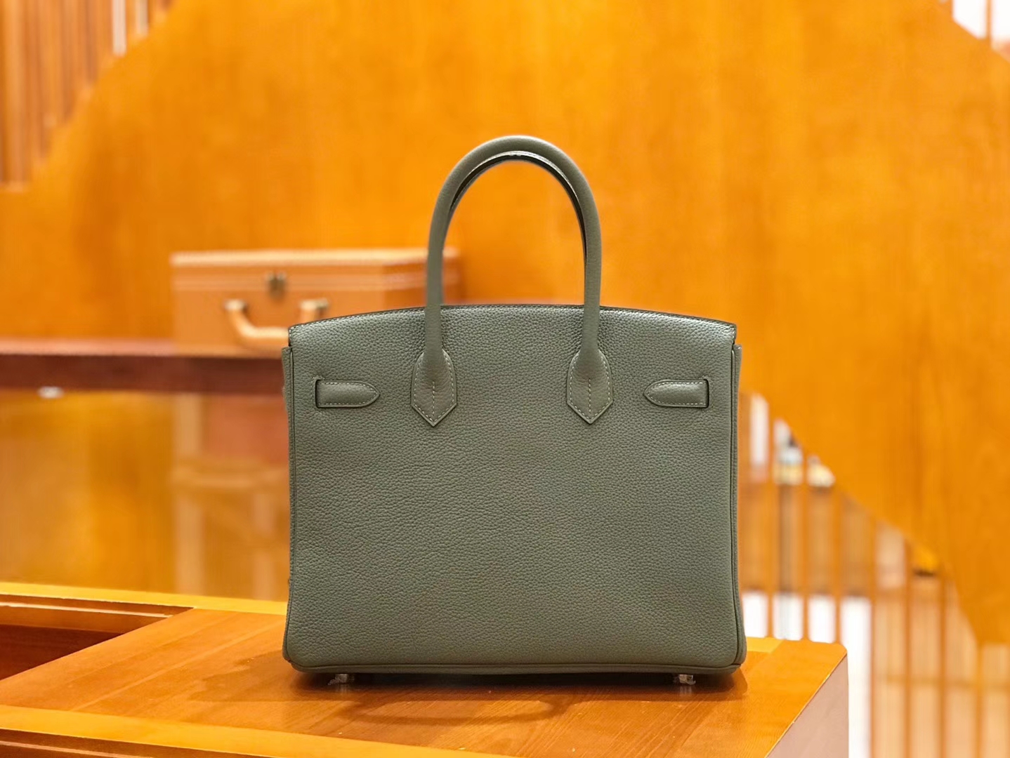 Hermès（爱马仕）Birkin 30cm togo牛皮 杏仁绿 银扣 全手工缝制