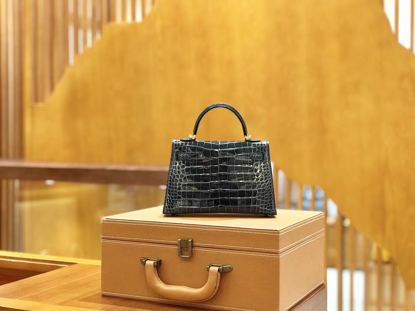 Hermès（爱马仕）新增现货 松柏绿 迷你2代 美洲鳄鱼皮