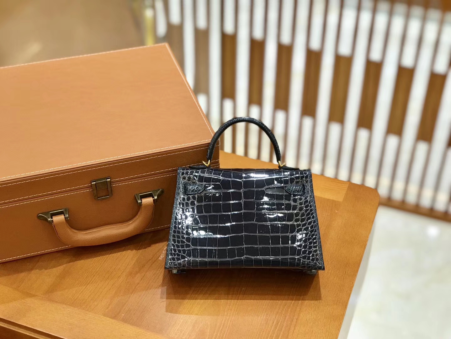 Hermès（爱马仕）新增现货 松柏绿 迷你2代 美洲鳄鱼皮