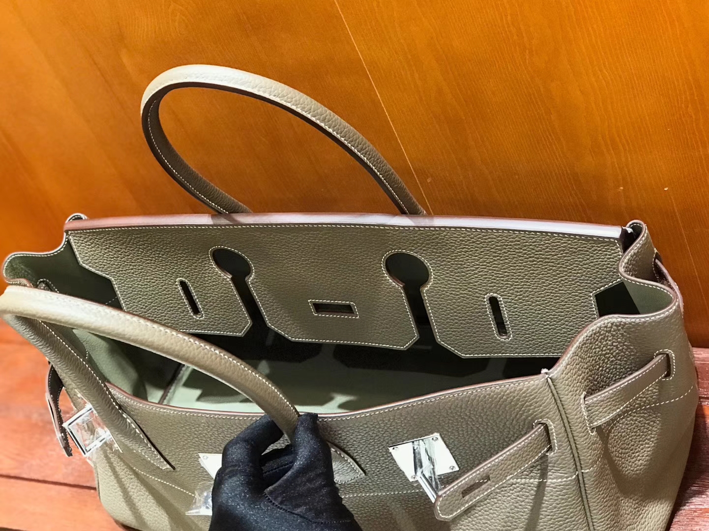 Hermès（爱马仕）Should Birkin 42cm togo 大象灰 银扣 全手工缝制 现货