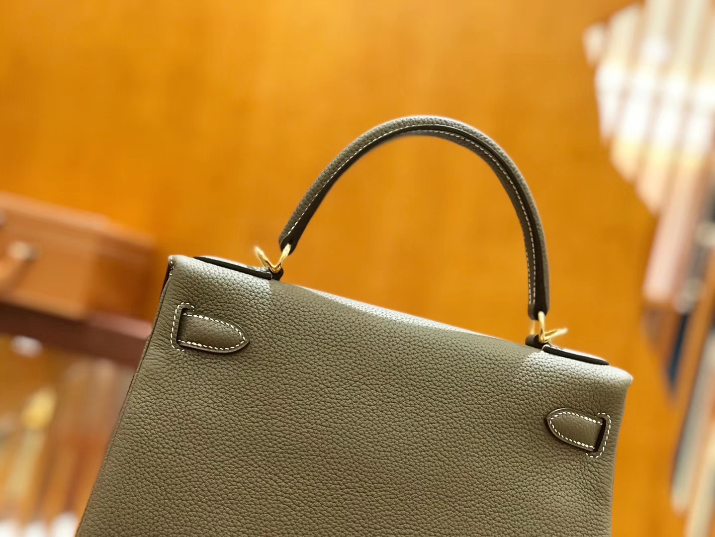 Hermès（爱马仕）Kelly 28cm togo 牛皮 大象灰 金扣 全手工缝制 现货