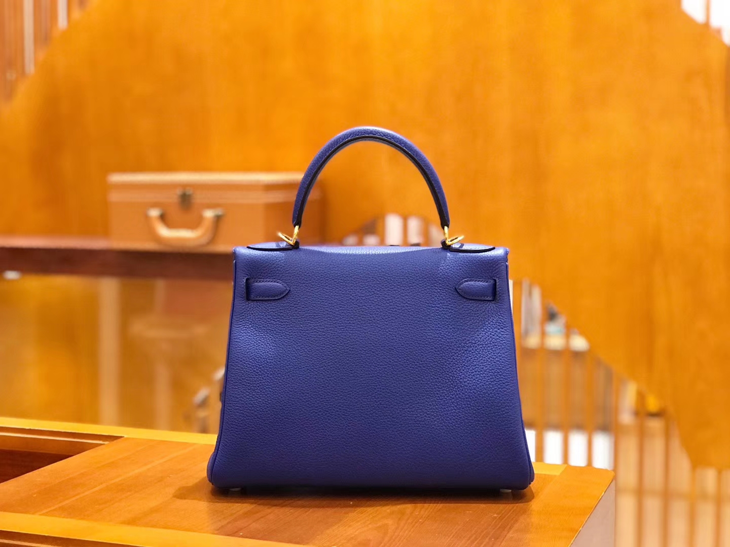 Hermès（爱马仕）Kelly 28cm togo 牛皮 电光蓝 金扣 全手工缝制 现货