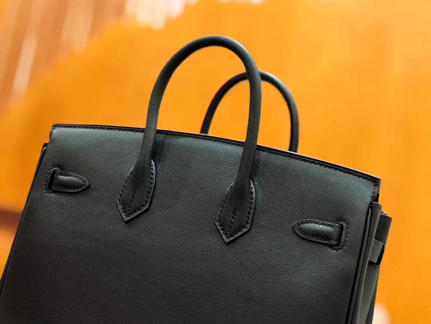 Hermès（爱马仕）Birkin 25cm swift 牛皮 经典黑 金扣 全手工缝制