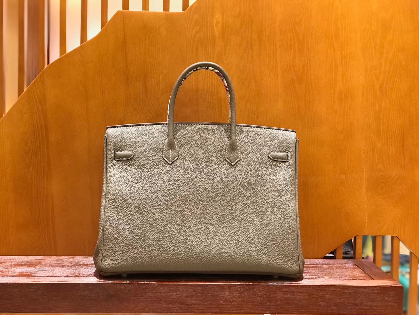 Hermès（爱马仕）Birkin 铂金包 斑鸠灰 小牛皮 银扣 40cm 男士首选
