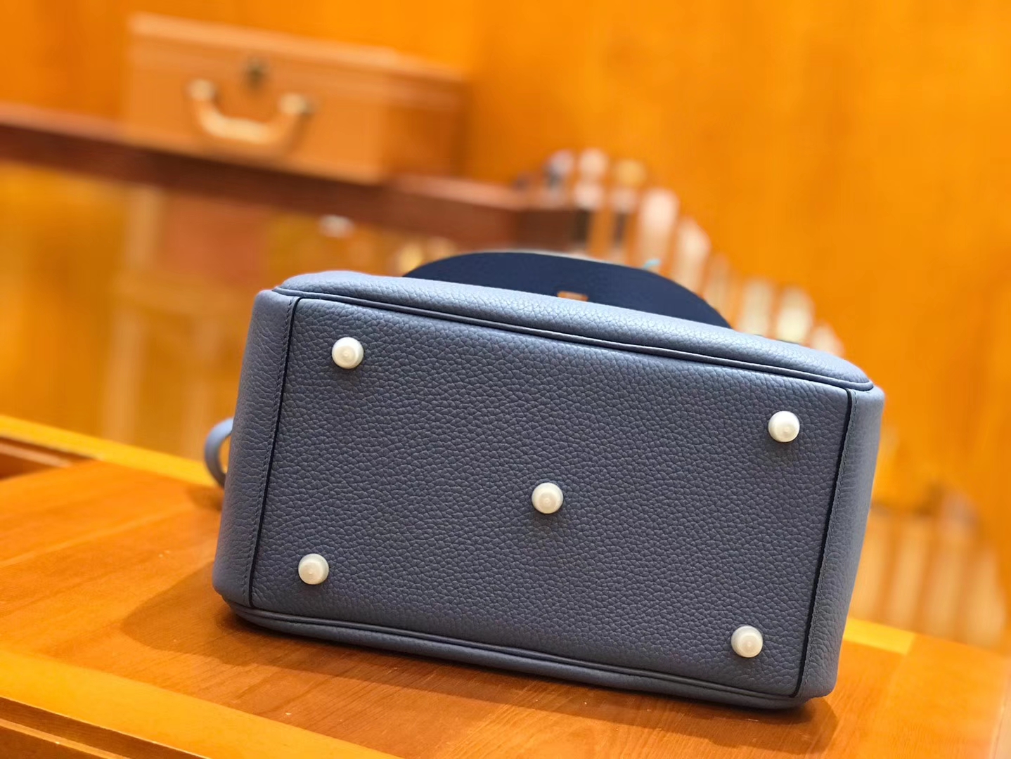 Hermès（爱马仕）Lindy 琳迪包 玛瑙蓝 银扣 26cm