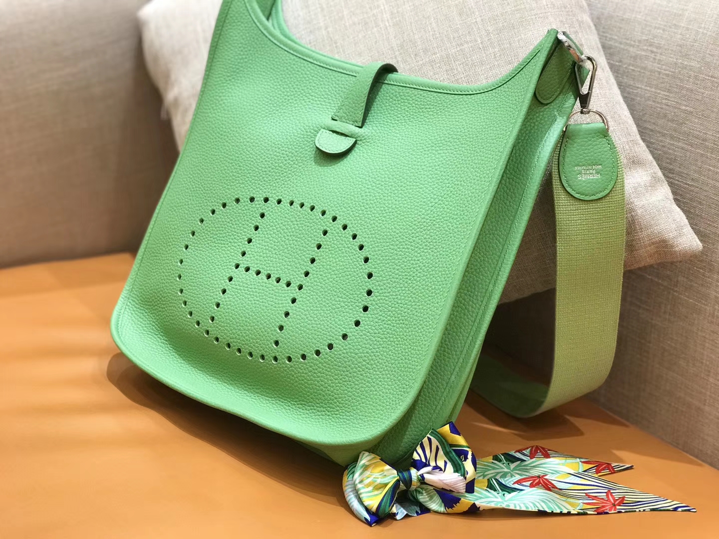Hermès（爱马仕）Evelyne 伊芙琳 牛油果 Togo牛皮 全手工缝制 29cm