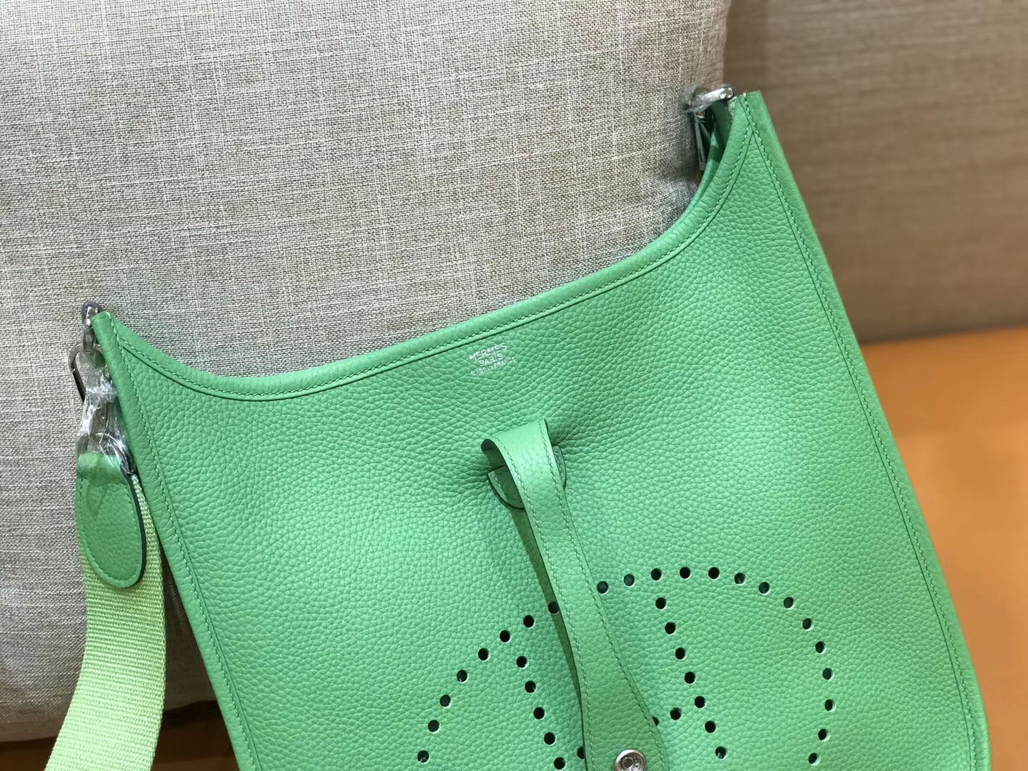 Hermès（爱马仕）Evelyne 伊芙琳 牛油果 Togo牛皮 全手工缝制 29cm