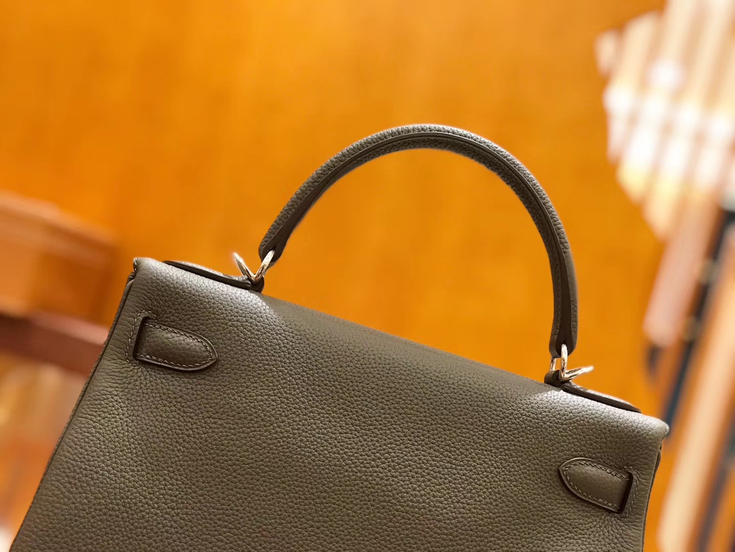 Hermès（爱马仕）Kelly 28cm togo 牛皮 锡器灰 银扣 全手工缝制 现货