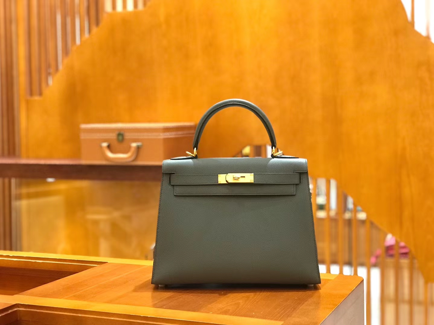 Hermès（爱马仕）Kelly 28cm 锡器灰 掌纹牛皮 全手工缝制