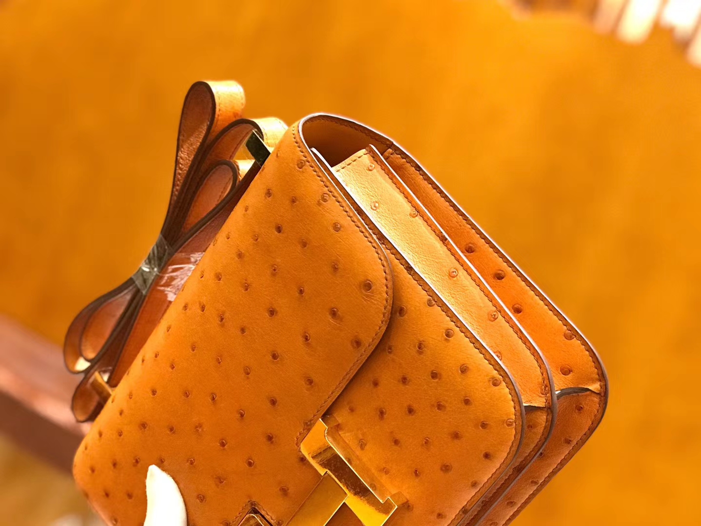 Hermès（爱马仕）Constance 24cm 太妃金 鸵鸟皮 全手工缝制 现货