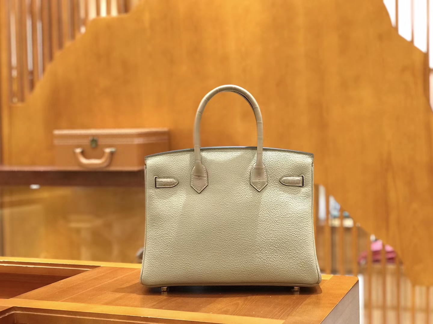 Hermès（爱马仕）Birkin Touch 30cm 斑鸠灰 一级鳄鱼皮拼Togo牛皮 原版蜜蜡线 顶级手工