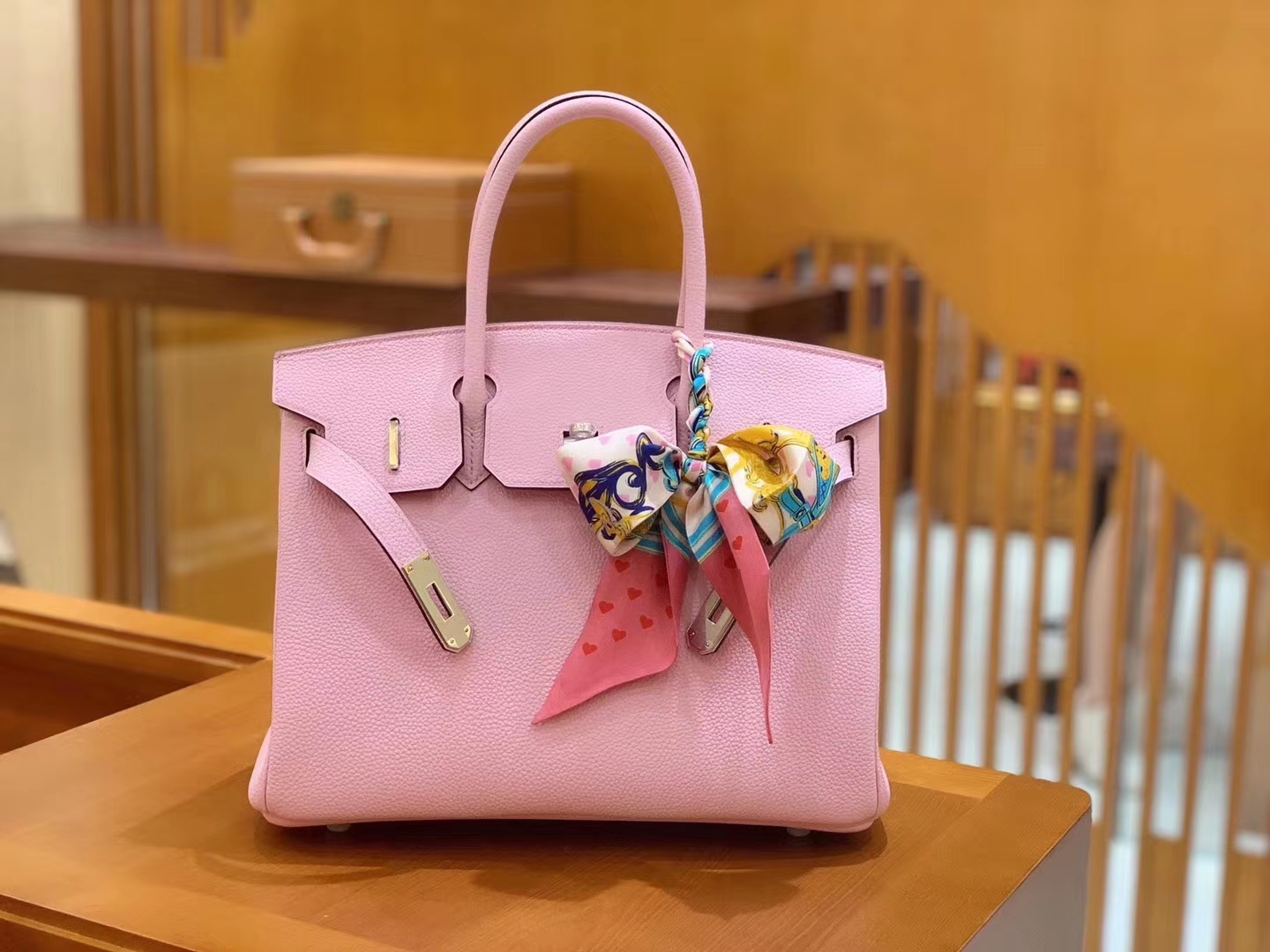 Hermès（爱马仕）Birkin 30cm 锦葵紫 Togo小牛皮 银扣 原版蜜蜡线 顶级手工缝制