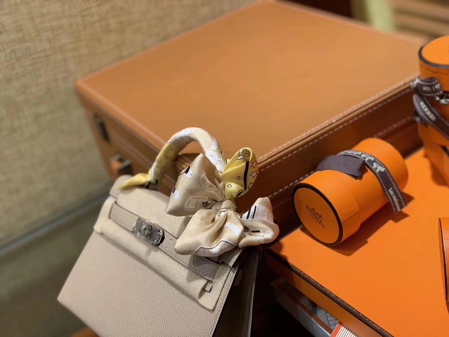 Hermès（爱马仕）Mini kelly 二代 斑鸠灰 Epsom 掌纹小牛皮 银扣 原版蜜蜡线 顶级手工缝制