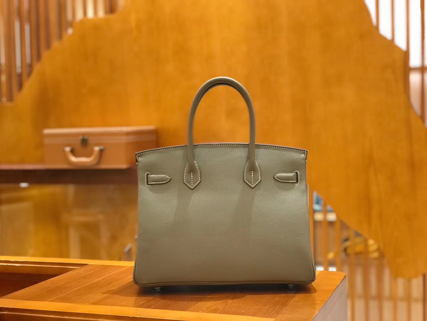 Hermès（爱马仕）Birkin 30cm 斑鸠灰 Epsom掌纹小牛皮 金扣 原版蜜蜡线 顶级手工缝制