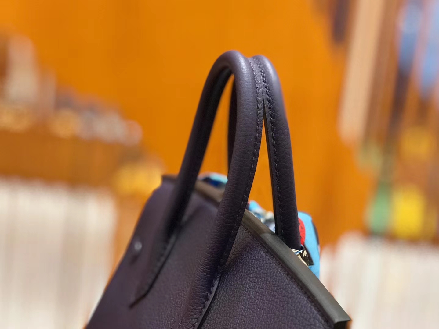 Hermès（爱马仕）Birkin 25cm 鸢尾兰 Togo小牛皮 金扣 原版蜜蜡线 顶级手工缝制