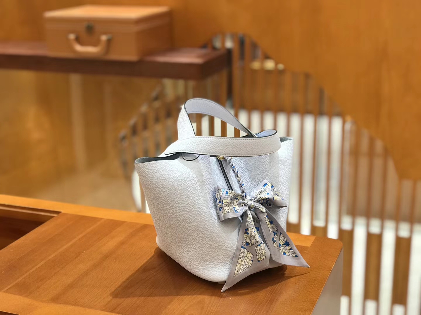 Hermès（爱马仕）Picotin 18cm 雾蓝 Togo牛皮 银扣 原版蜜蜡线 顶级手工