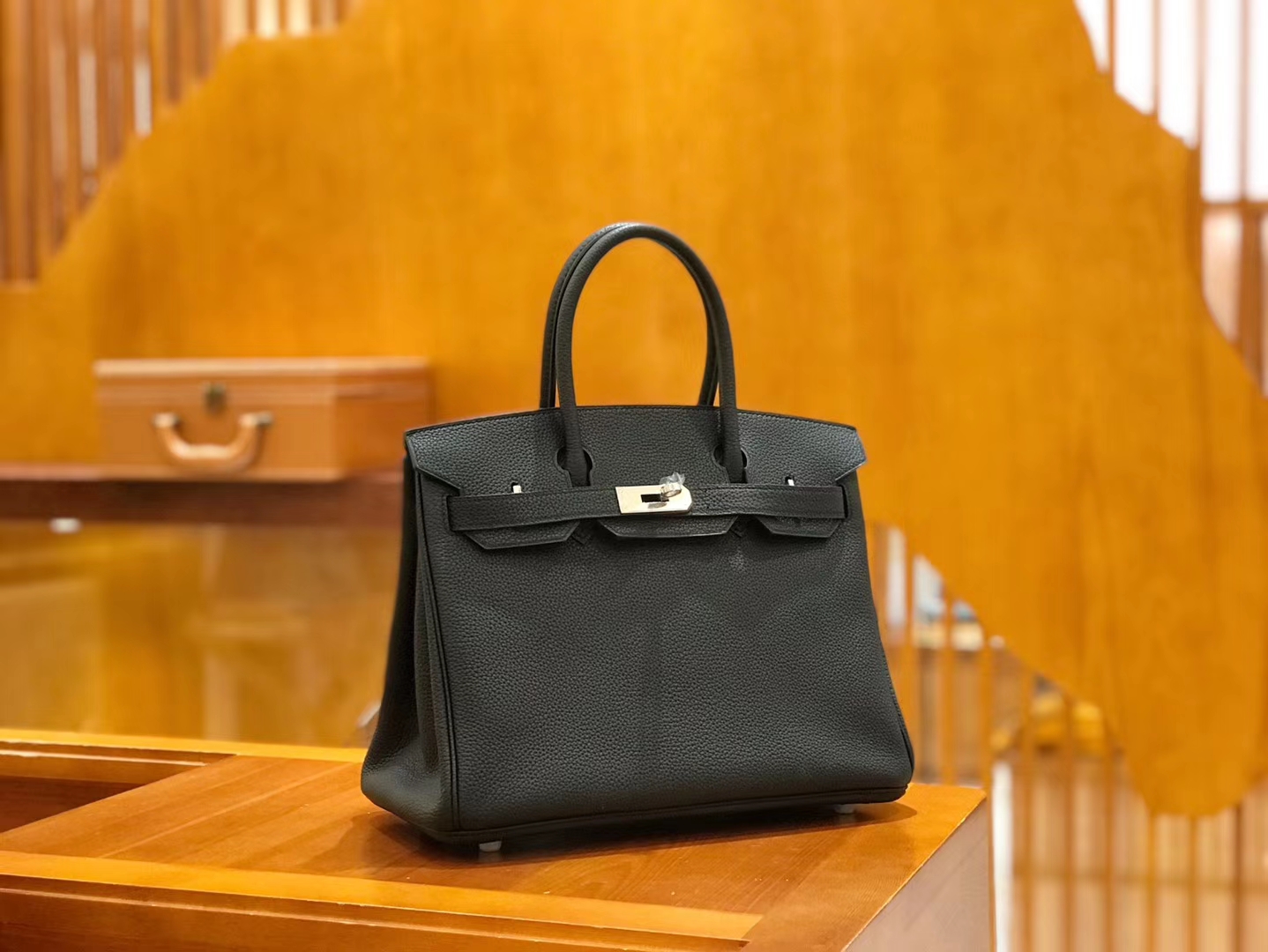 Hermès（爱马仕）Birkin 30cm 经典黑 Togo小牛皮 银扣 原版蜜蜡线 顶级手工缝制
