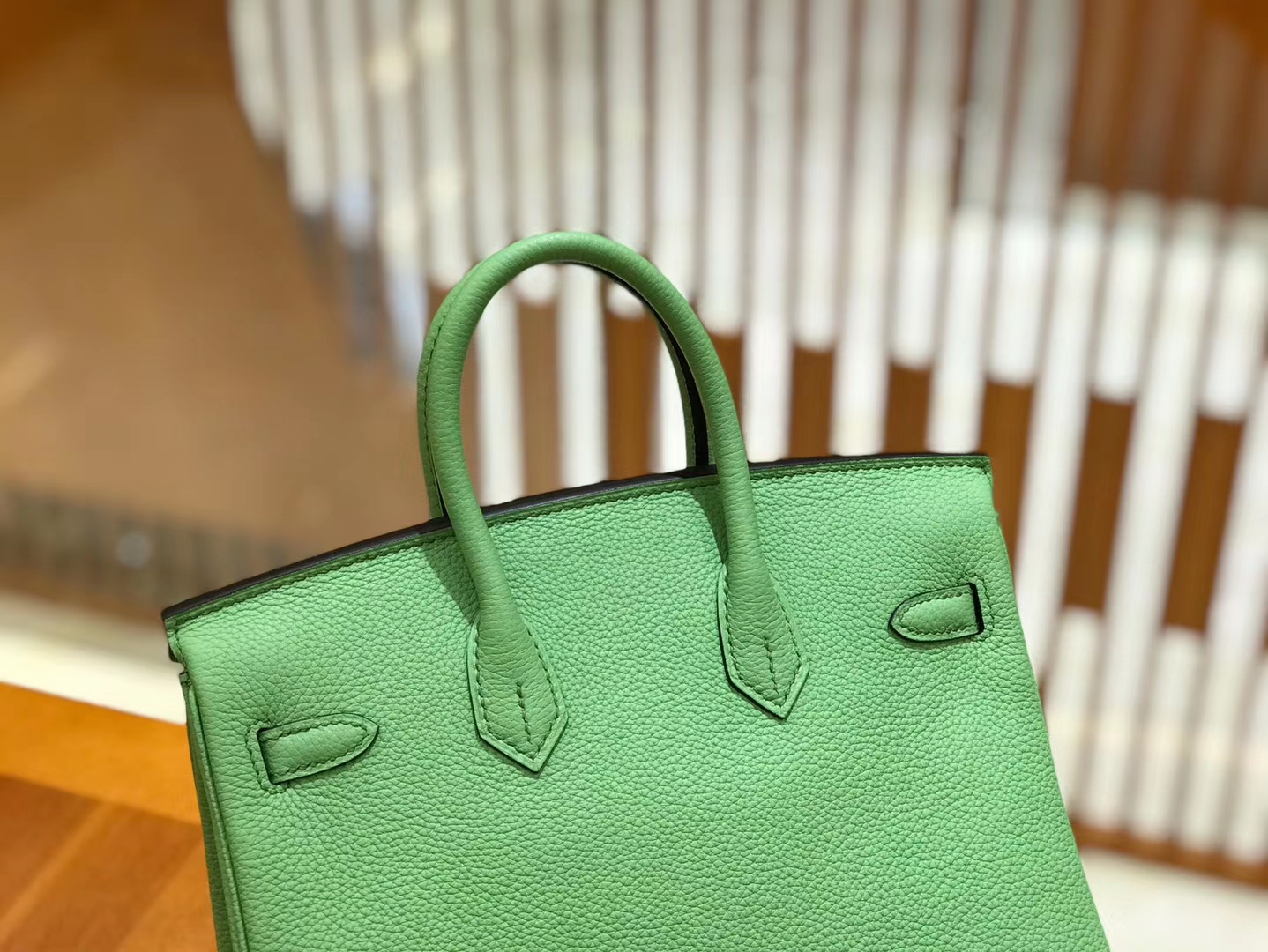 Hermès（爱马仕）Birkin 25cm 牛油果绿 Togo小牛皮 金扣 原版蜜蜡线 顶级手工缝制