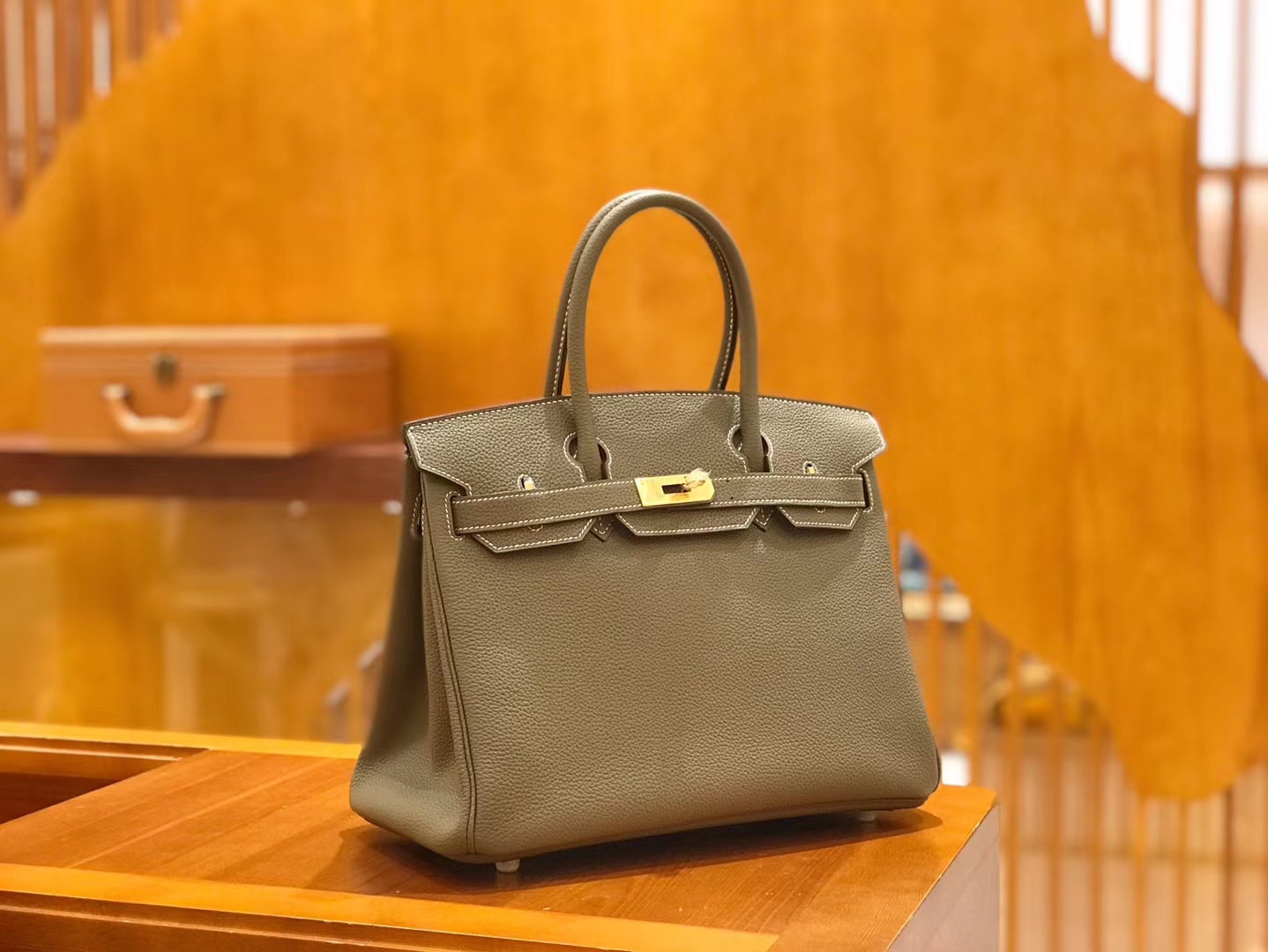 Hermès（爱马仕）Birkin 30cm 大象灰 Togo小牛皮 金扣 原版蜜蜡线 顶级手工缝制