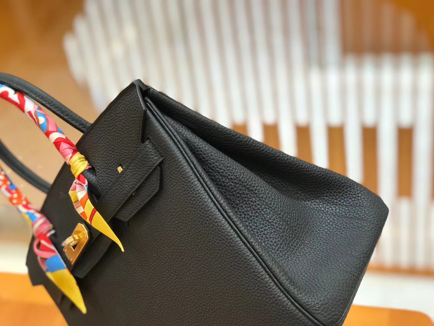 Hermès（爱马仕）Birkin 30cm 经典黑金 Togo小牛皮 颈纹 金扣 原版蜜蜡线 顶级手工缝制