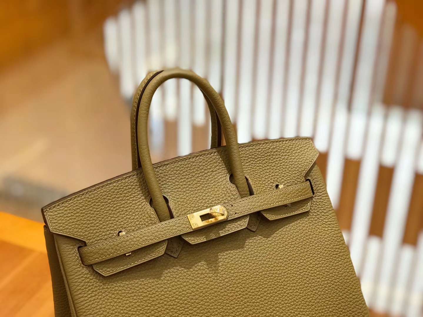 Hermès（爱马仕）Birkin 25cm 大地色 Togo小牛皮 金扣 原版蜜蜡线 顶级手工缝制