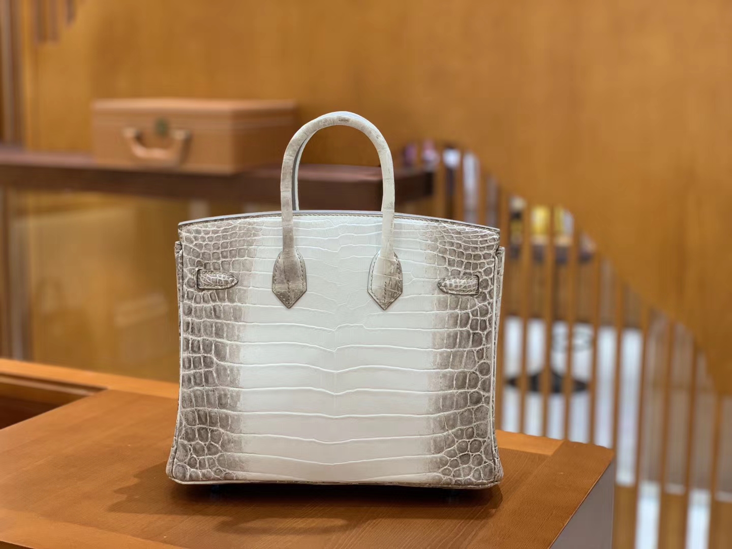 Hermès（爱马仕）Birkin 25cm 喜马拉雅 一级尼罗鳄鱼皮 银扣 原版蜜蜡线 顶级手工缝制