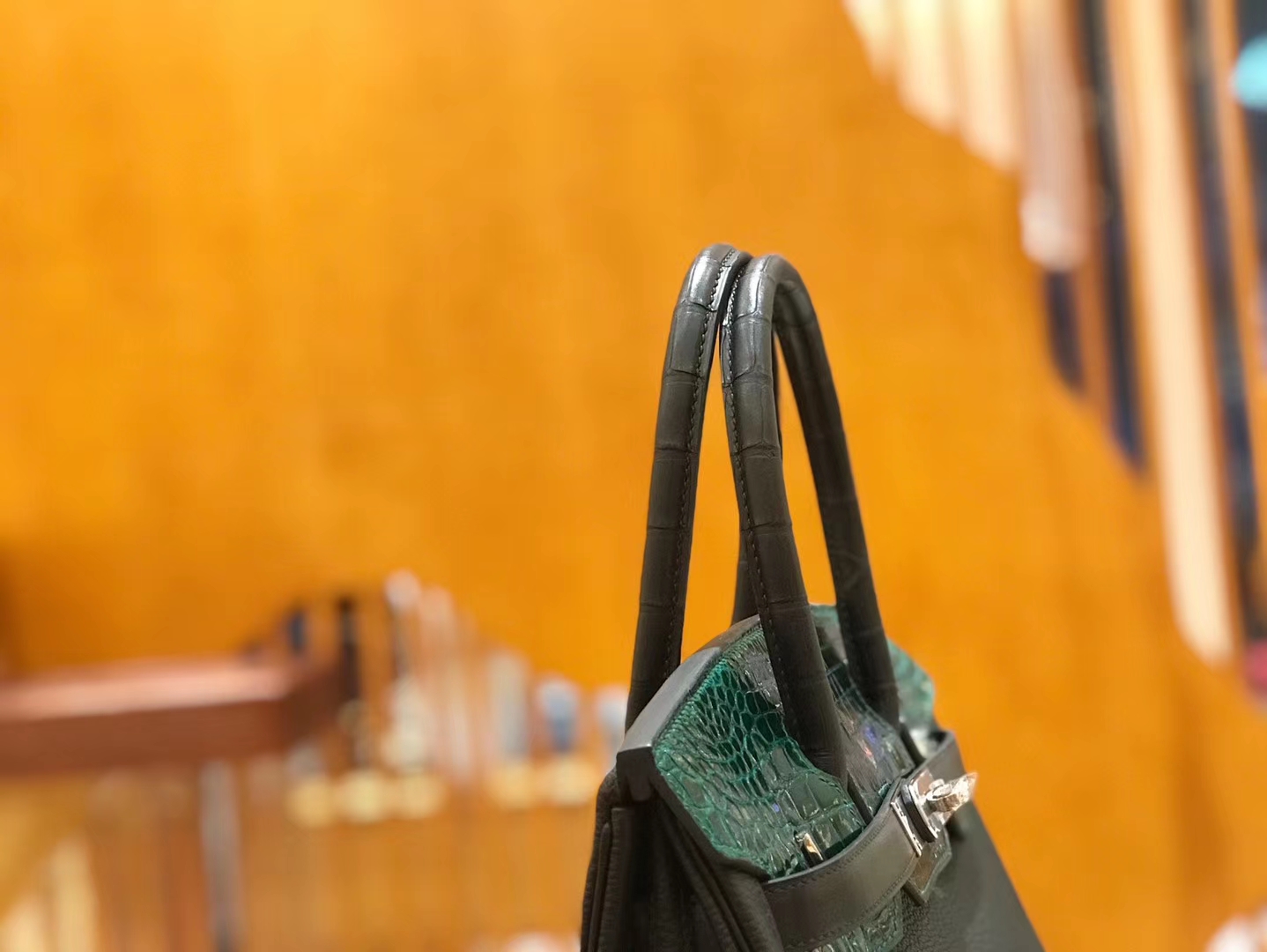 Hermès（爱马仕）Birkin Touch 30cm 黑色 一级鳄鱼皮拼Togo牛皮 原版蜜蜡线 顶级手工