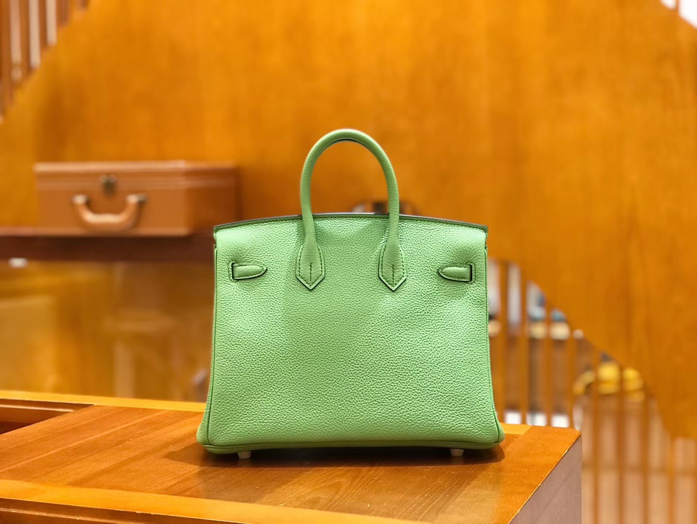 Hermès（爱马仕）Birkin 25cm 牛油果绿 Togo小牛皮 金扣 原版蜜蜡线 顶级手工缝制