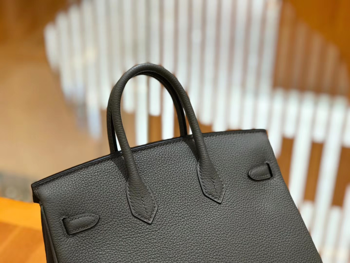 Hermès（爱马仕）Birkin 25cm 锡器灰 Togo小牛皮 金扣 原版蜜蜡线 顶级手工缝制
