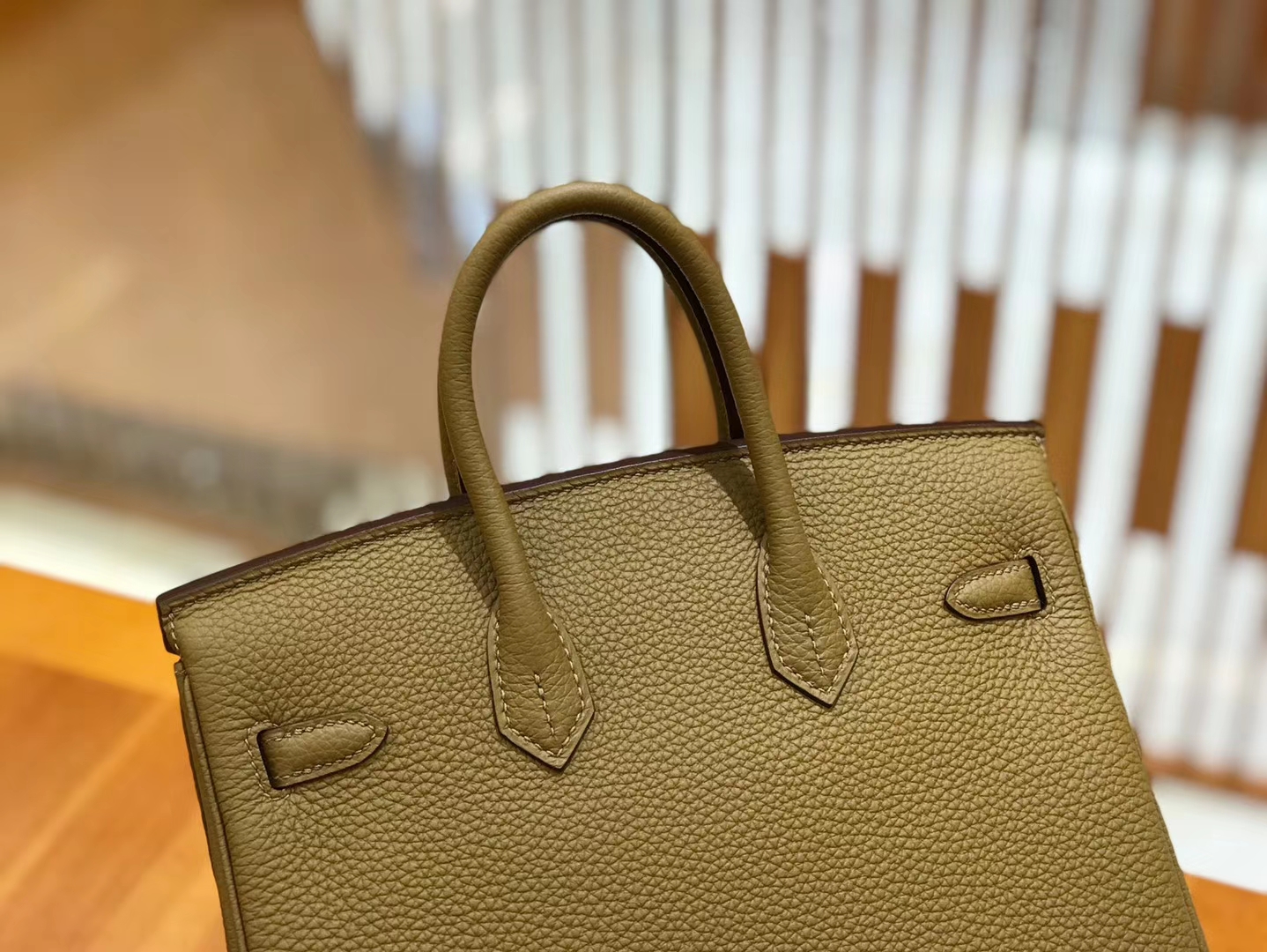 Hermès（爱马仕）Birkin 25cm 大地色 Togo小牛皮 金扣 原版蜜蜡线 顶级手工缝制
