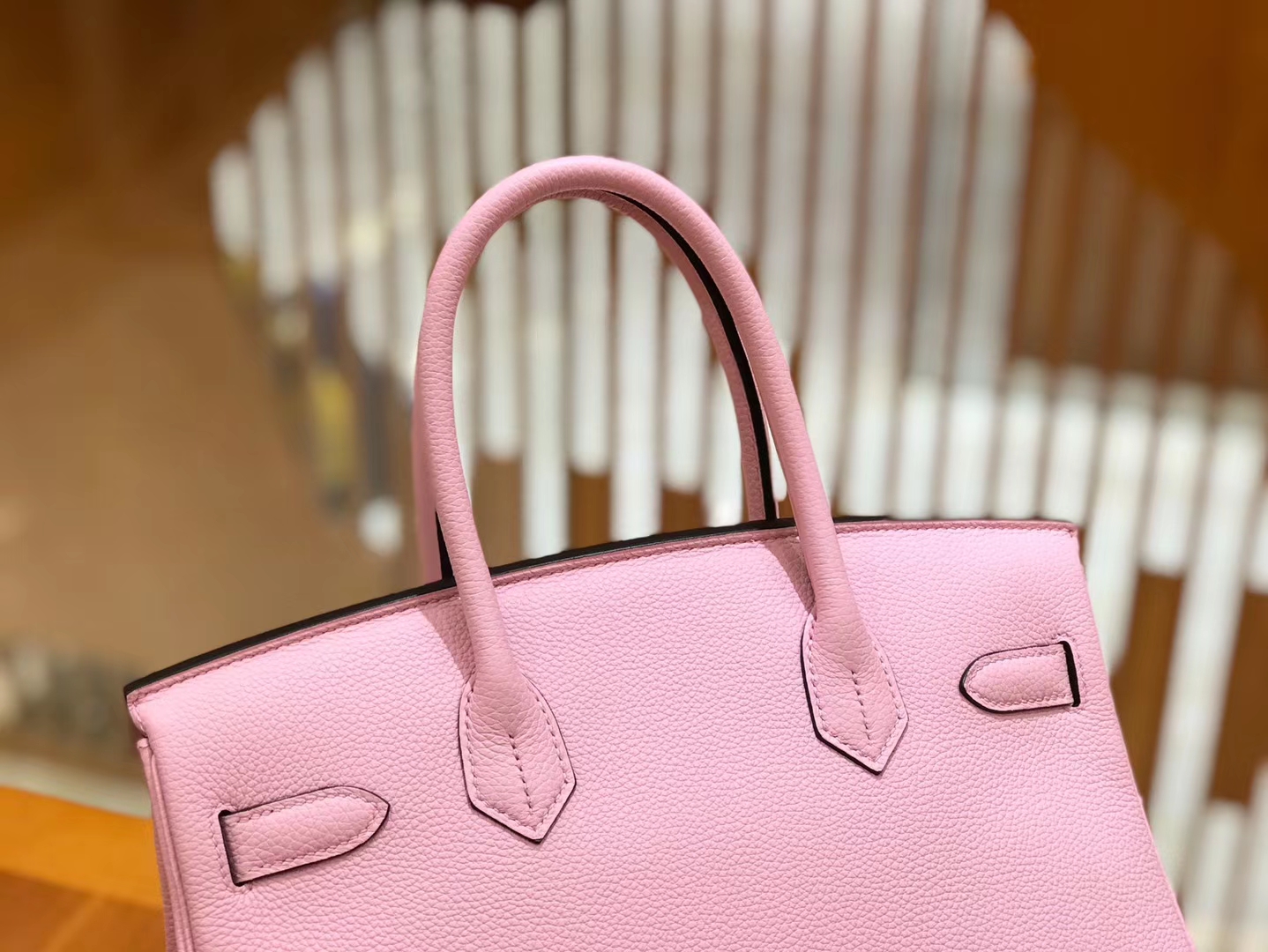 Hermès（爱马仕）Birkin 30cm 锦葵紫 Togo小牛皮 银扣 原版蜜蜡线 顶级手工缝制