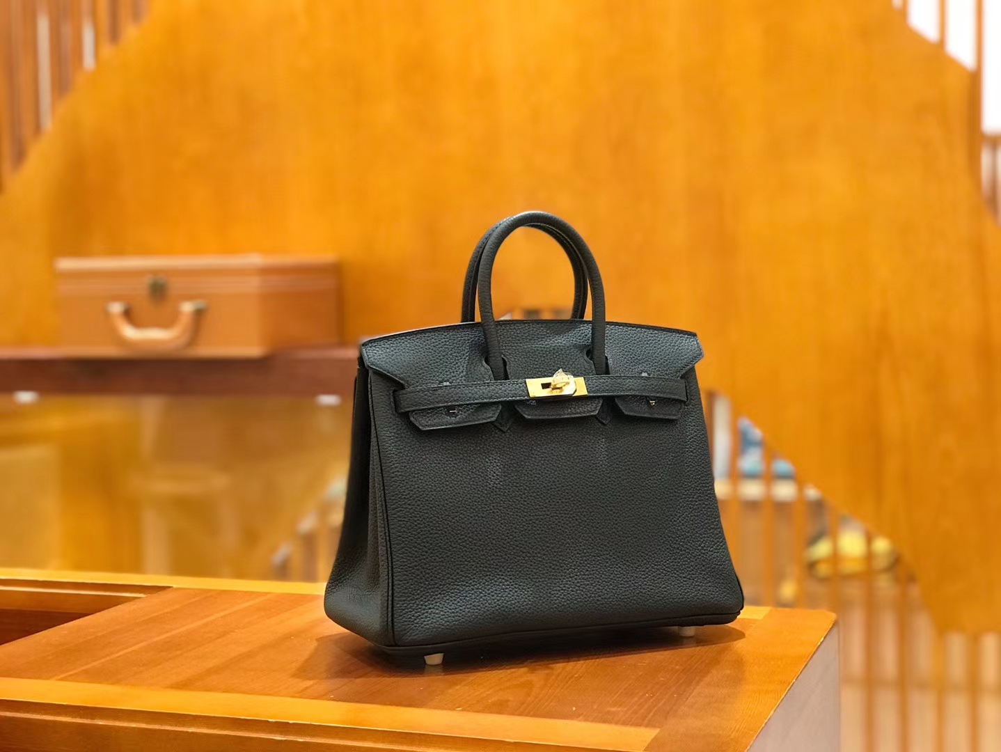 Hermès（爱马仕）Birkin 25cm 经典黑 Togo小牛皮 金扣 原版蜜蜡线 顶级手工缝制