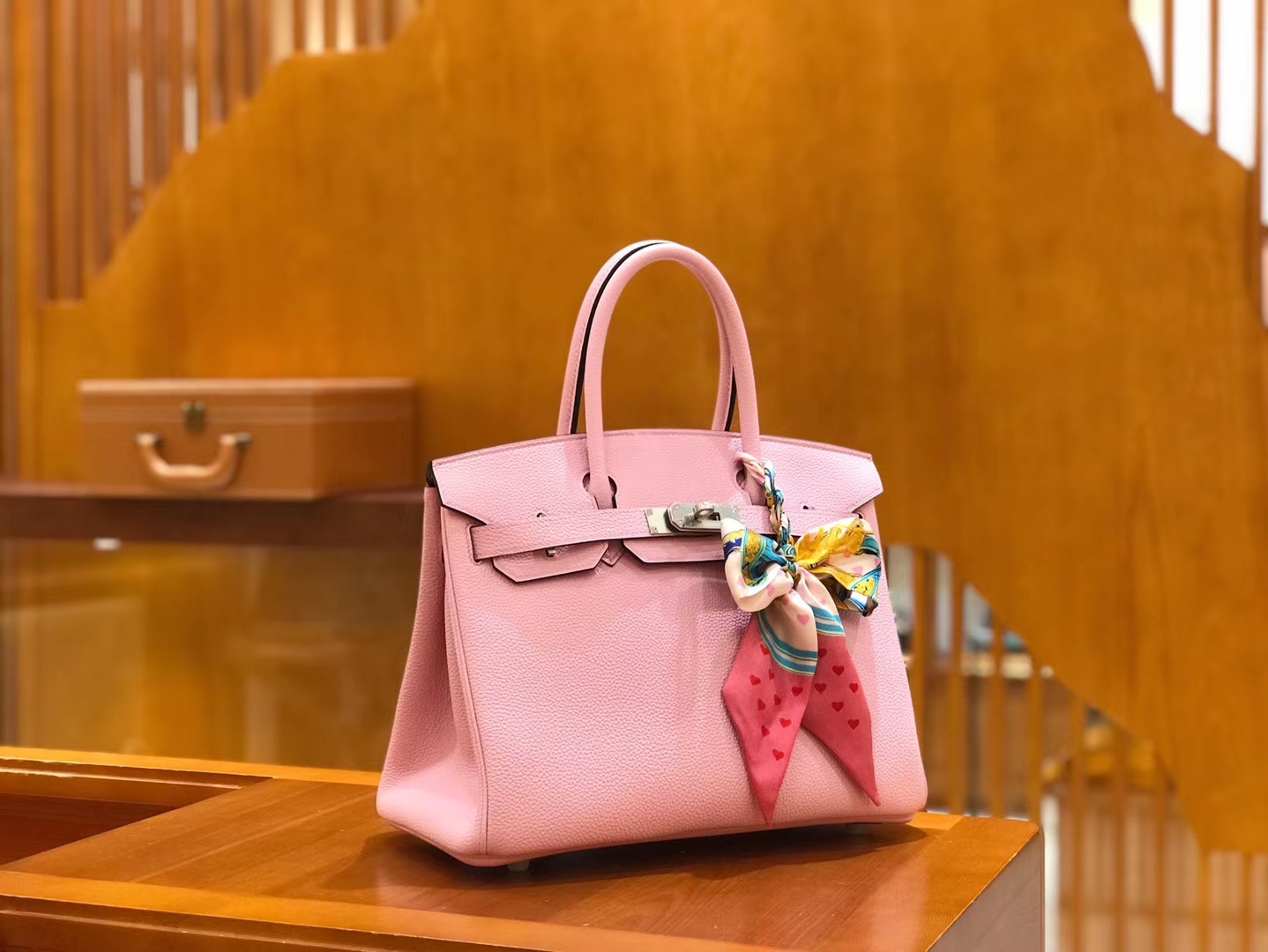 Hermès（爱马仕）Birkin 30cm 锦葵紫 Togo小牛皮 银扣 原版蜜蜡线 顶级手工缝制