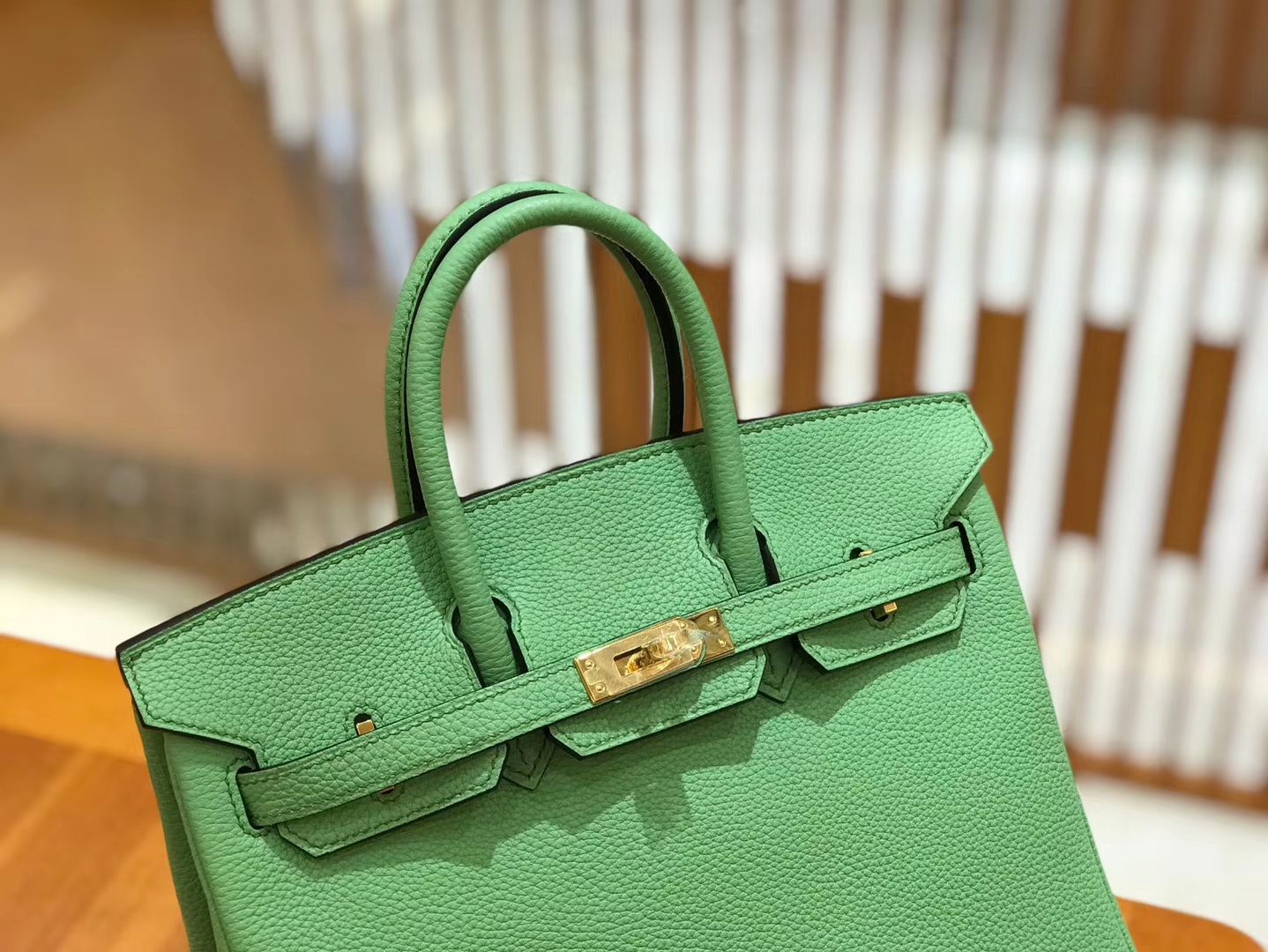 Hermès（爱马仕）Birkin 25cm 牛油果绿 Togo小牛皮 金扣 原版蜜蜡线 顶级手工缝制