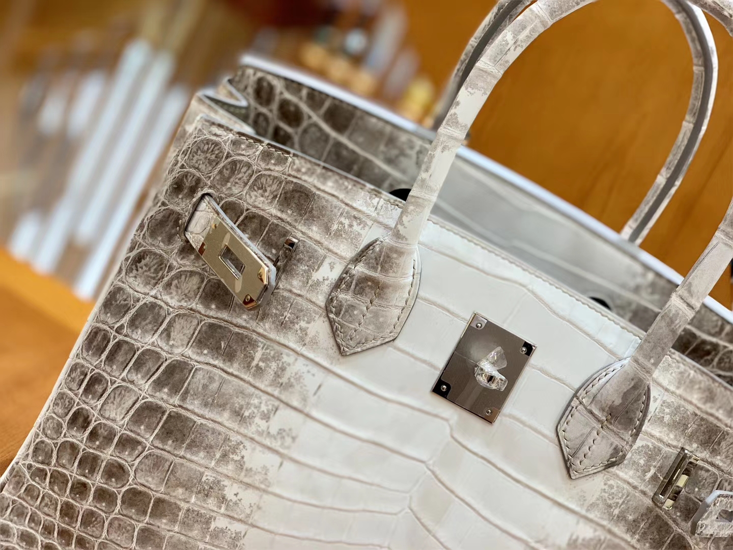 Hermès（爱马仕）Birkin 30cm 喜马拉雅 一级尼罗鳄鱼皮 银扣 原版蜜蜡线 顶级手工缝制