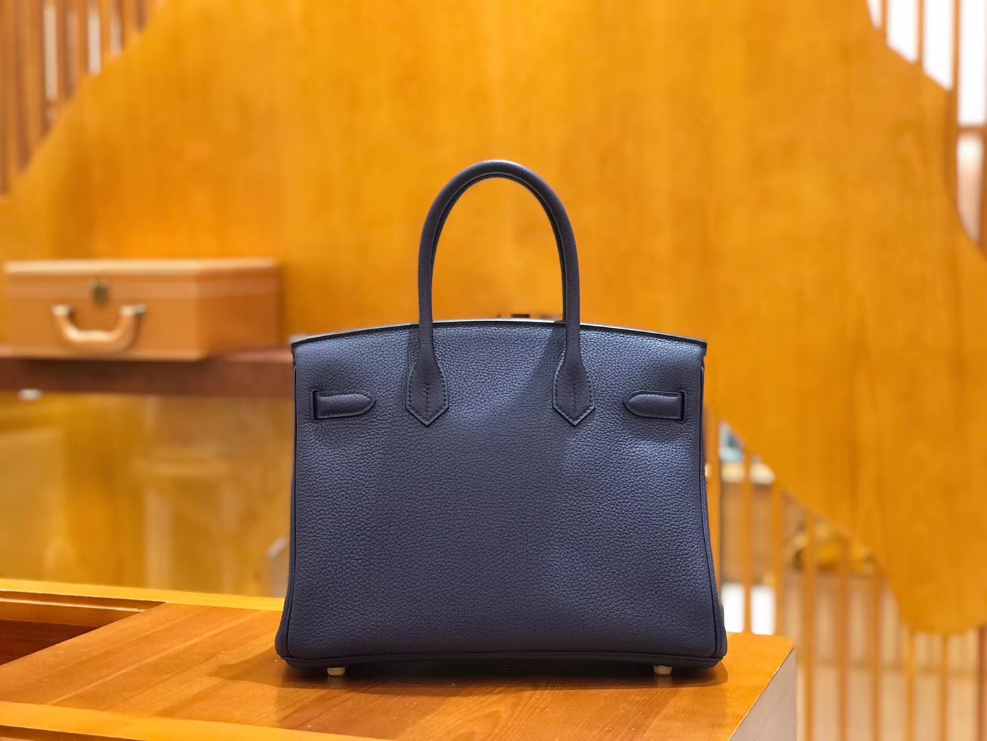 Hermès（爱马仕）Birkin 30cm 鸢尾蓝 Togo小牛皮 金扣 原版蜜蜡线 顶级手工缝制