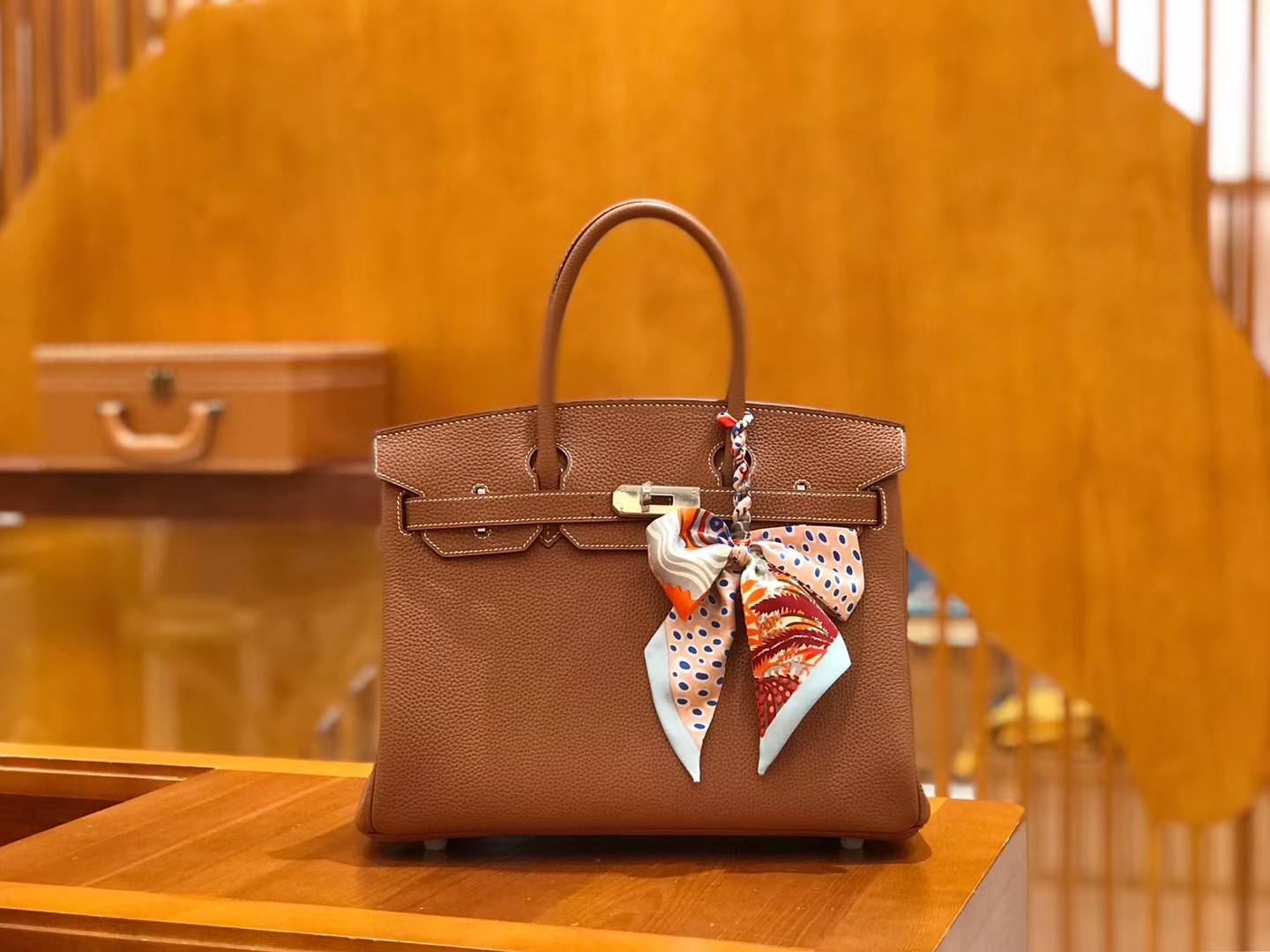 Hermès（爱马仕）Birkin 30cm 金棕色 Togo小牛皮 银扣 原版蜜蜡线 顶级手工缝制