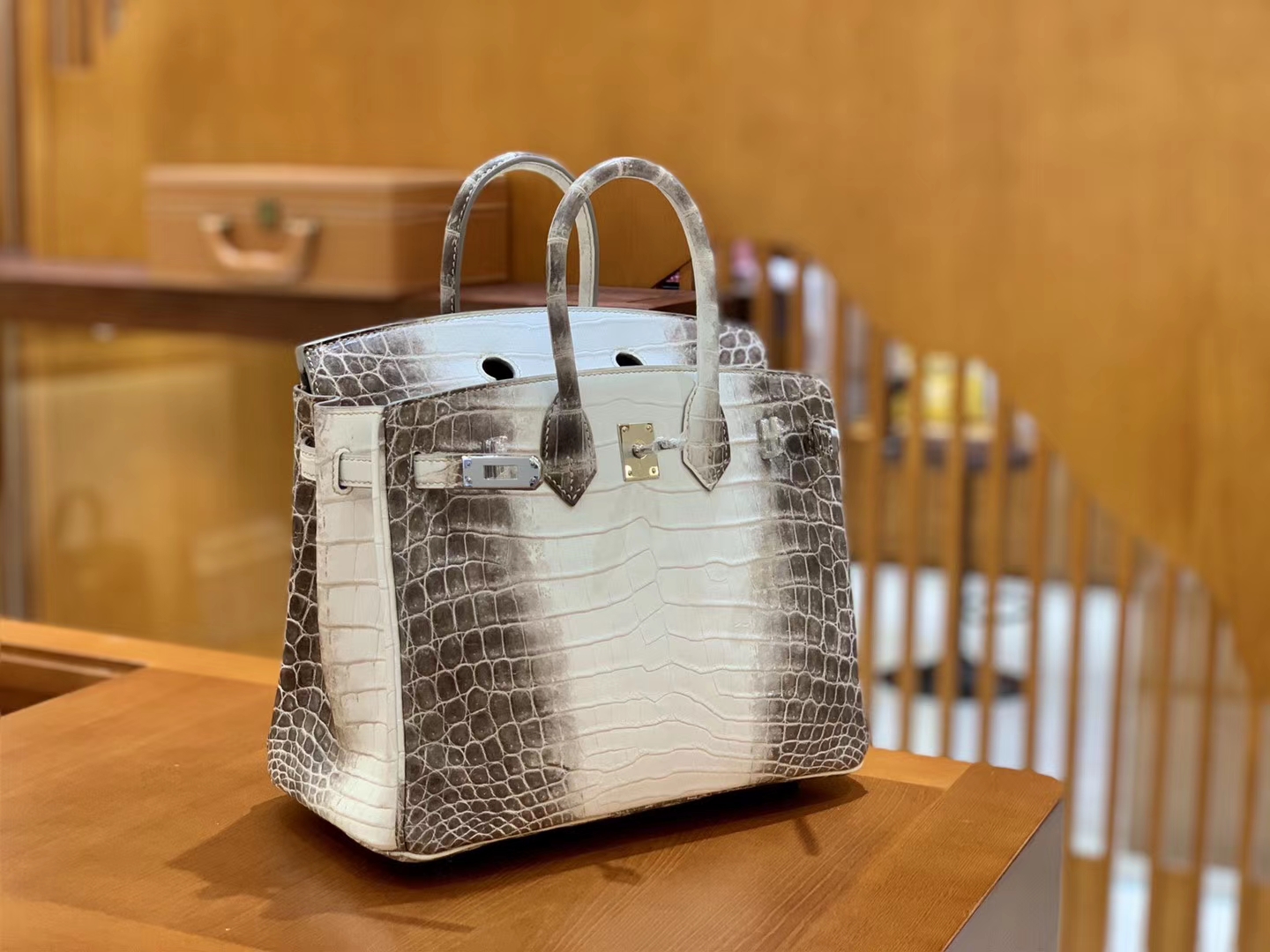 Hermès（爱马仕）Birkin 25cm 喜马拉雅 一级尼罗鳄鱼皮 特级皮 原版蜜蜡线 顶级手工缝制