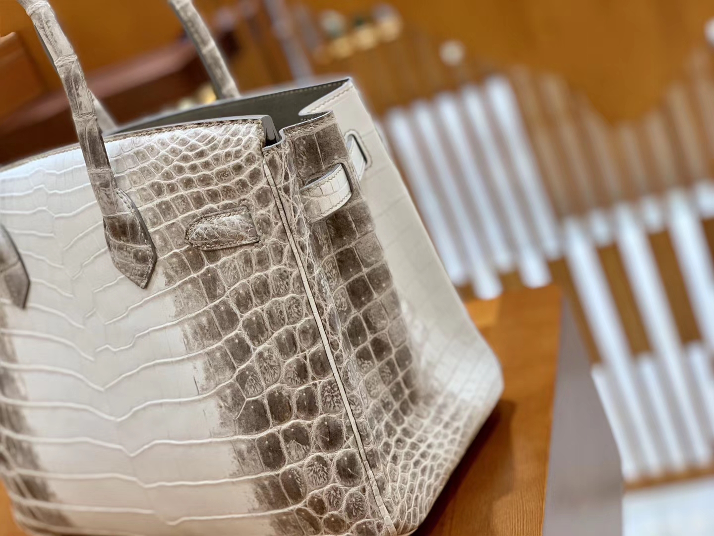 Hermès（爱马仕）Birkin 30cm 喜马拉雅 一级尼罗鳄鱼皮 银扣 原版蜜蜡线 顶级手工缝制