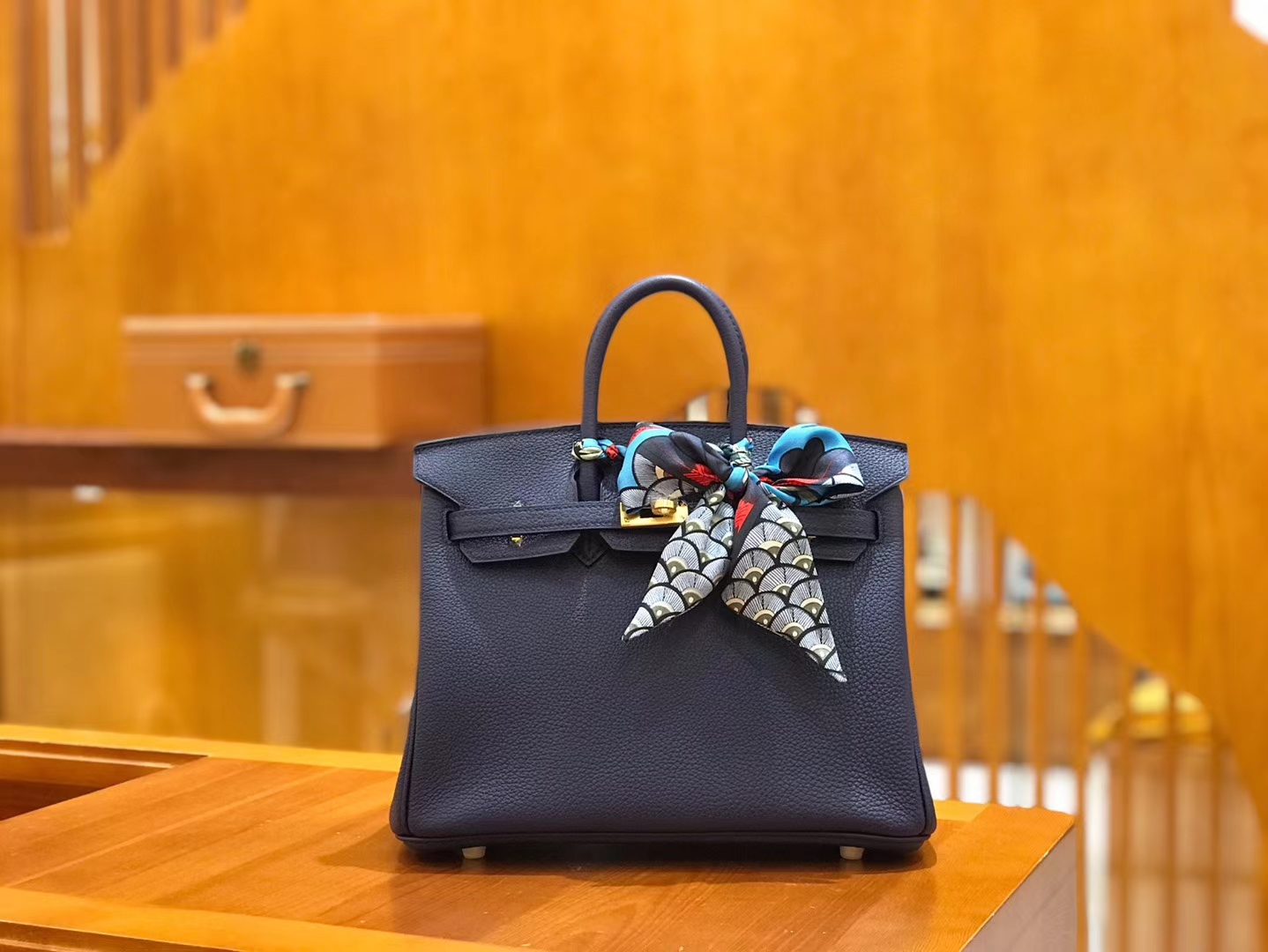 Hermès（爱马仕）Birkin 25cm 鸢尾兰 Togo小牛皮 金扣 原版蜜蜡线 顶级手工缝制
