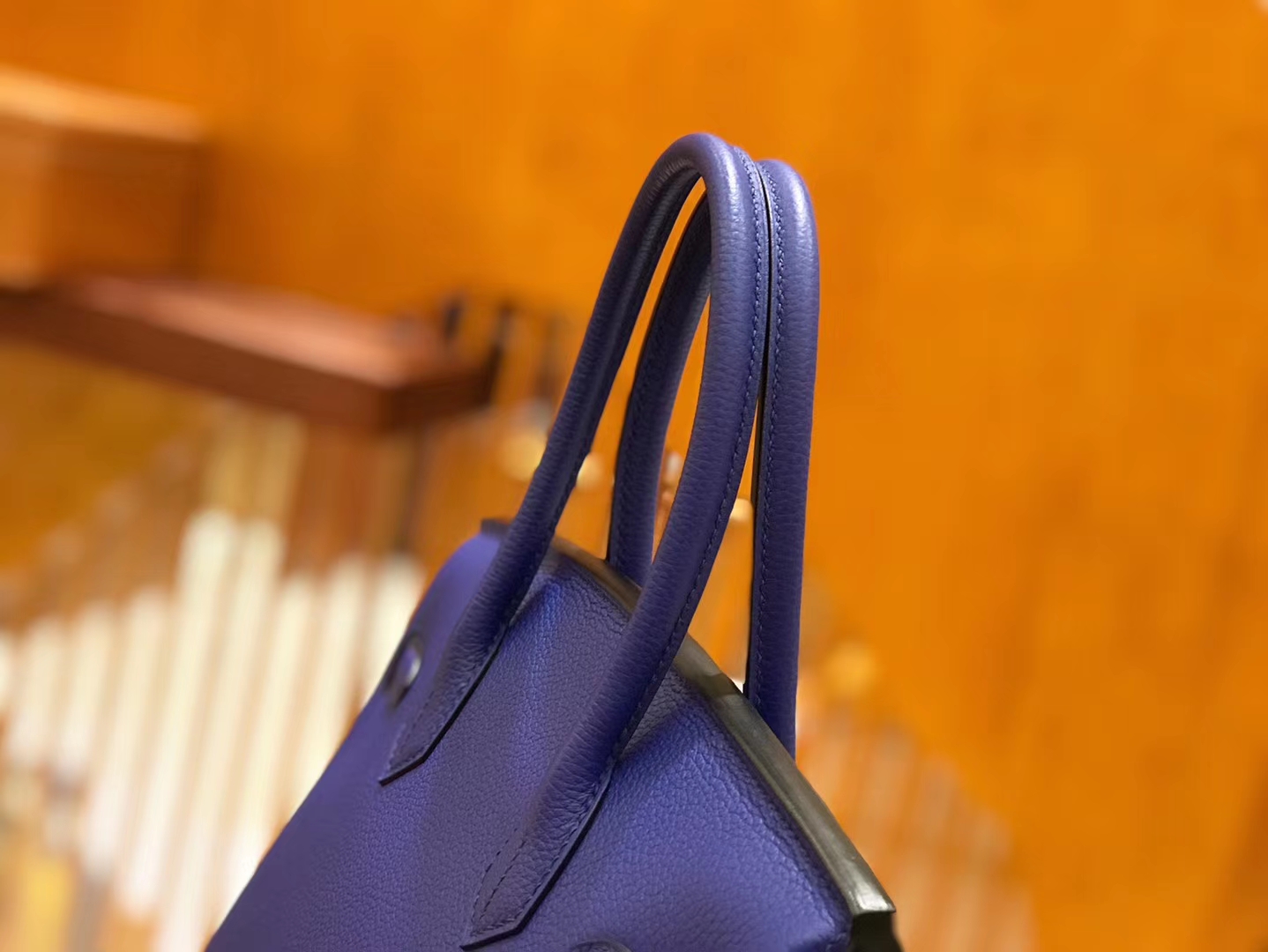 Hermès（爱马仕）Birkin 30cm 琉璃蓝 Togo小牛皮 金扣 原版蜜蜡线 顶级手工缝制