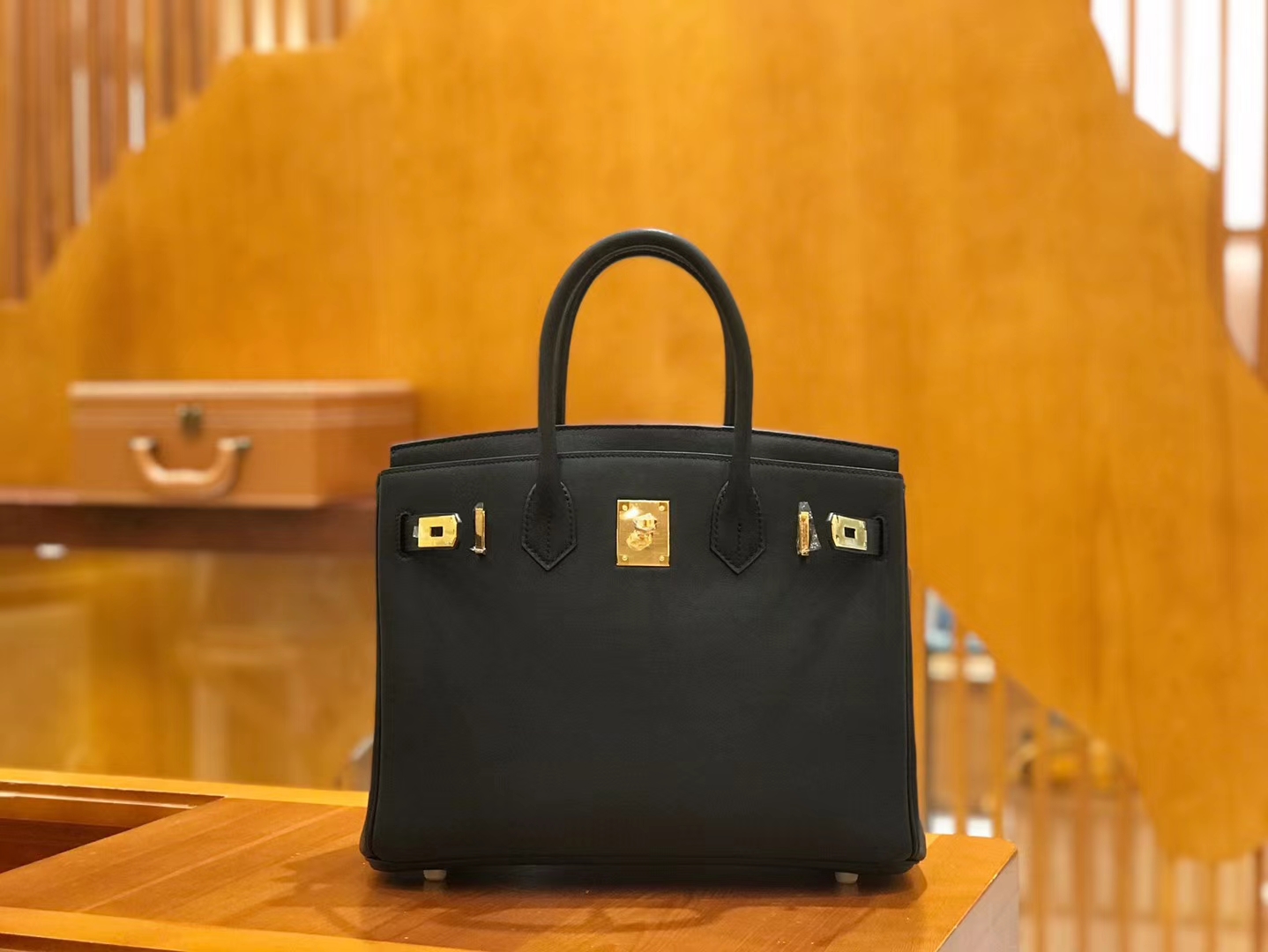 Hermès（爱马仕）Birkin 30cm 经典黑 Swift 牛皮 金扣 原版蜜蜡线 顶级手工缝制