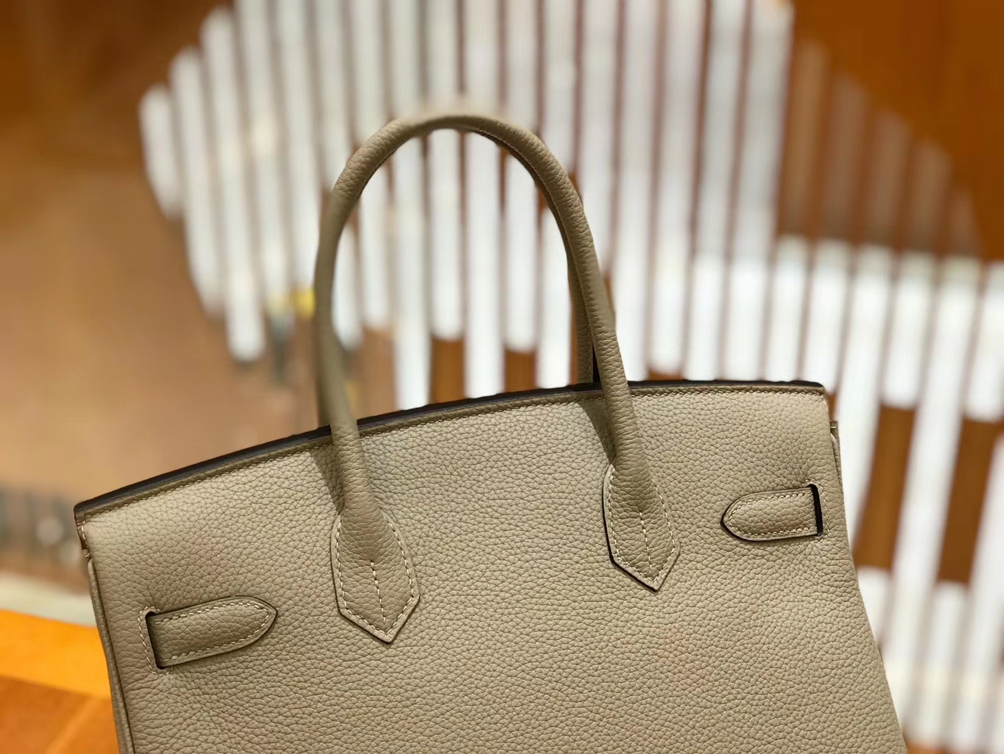 Hermès（爱马仕）Birkin 30cm 斑鸠灰 Togo小牛皮 银扣 原版蜜蜡线 顶级手工缝制