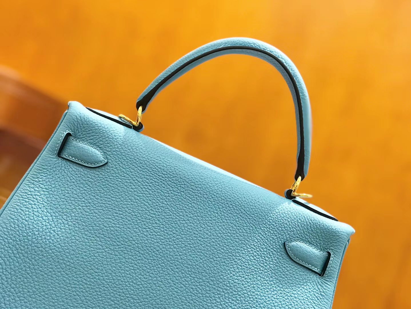 Hermès（爱马仕）Kelly 28cm 北方蓝 Togo小牛皮 金扣 原版蜜蜡线 顶级手工缝制