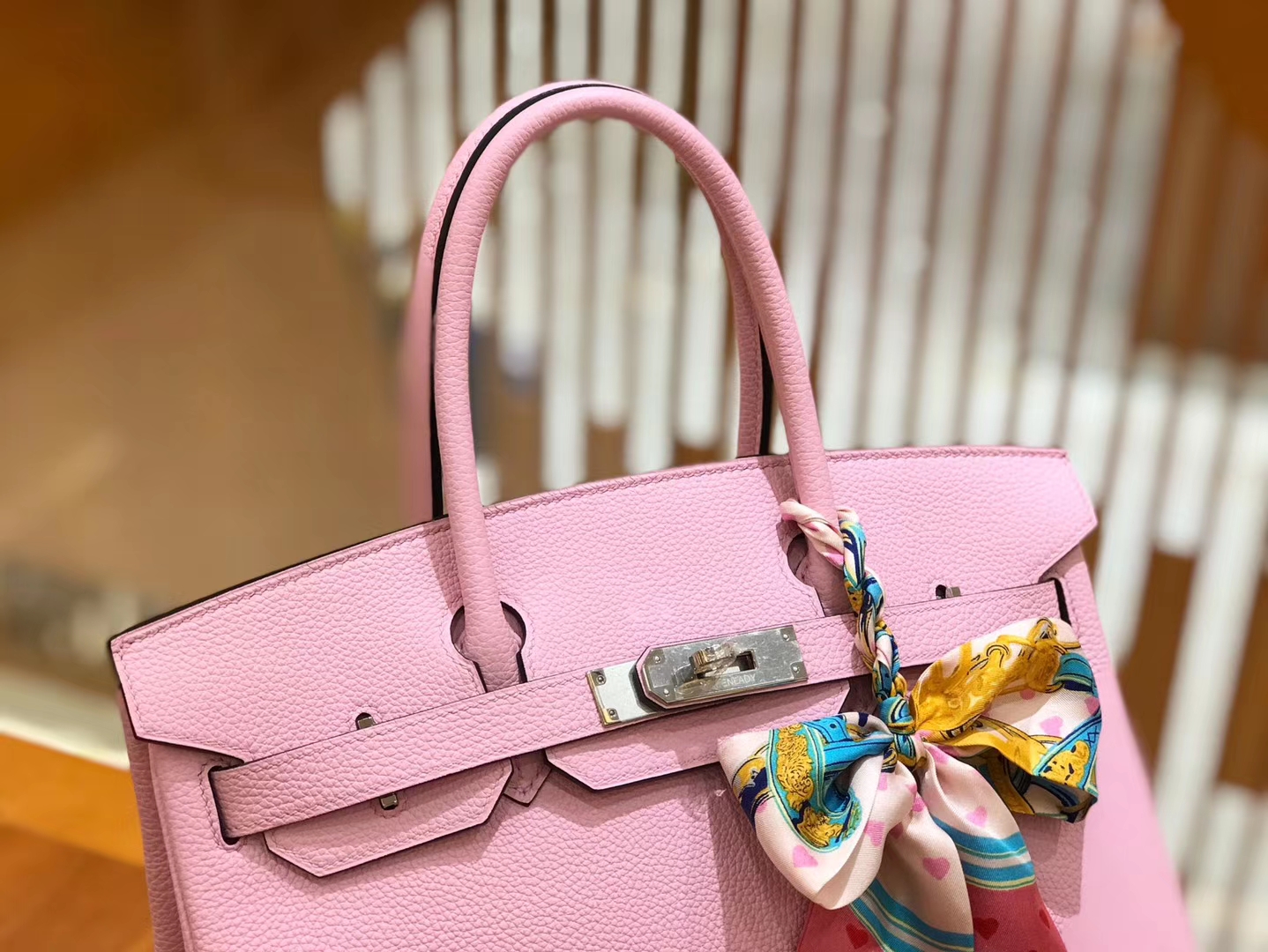 Hermès（爱马仕）Birkin 30cm 锦葵紫 Togo小牛皮 银扣 原版蜜蜡线 顶级手工缝制